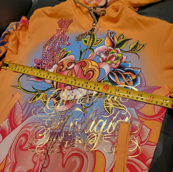 Christian Audigier Vintage Lined Hoodie - Never Worn, Without Tags, Perfect Cond - Picture 3 of 8